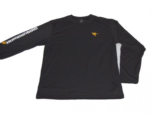 Фланелевая футболка Humminbird Performance с длинным рукавом-черная