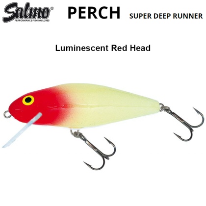 Salmo Perch 14 SDR | LRH Luminescent Red Head | Дълбоко газещ воблер