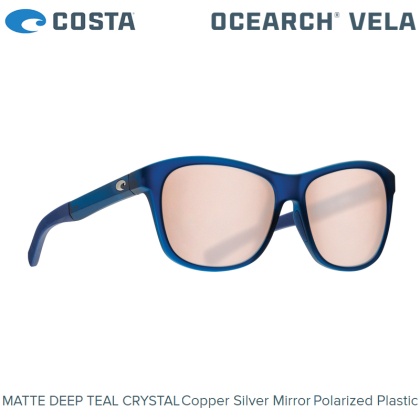 Costa OCEARCH® Vela | Matte Deep Teal Crystal | Copper Silver Mirror 580P | VLA 276OC OSCP