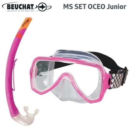 Beuchat OCEO Junior | Детски комплект розови маска и шнорхел