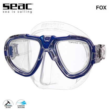 Силиконова маска Seac Sub Fox | Transparent Blue