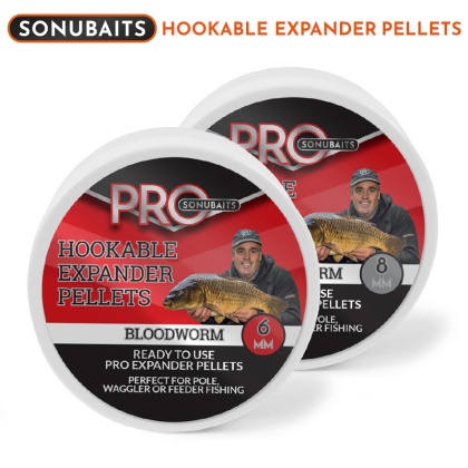 SonuBaits Pro Hookable Expander Pellets 6mm | S0820013 | Bloodworm