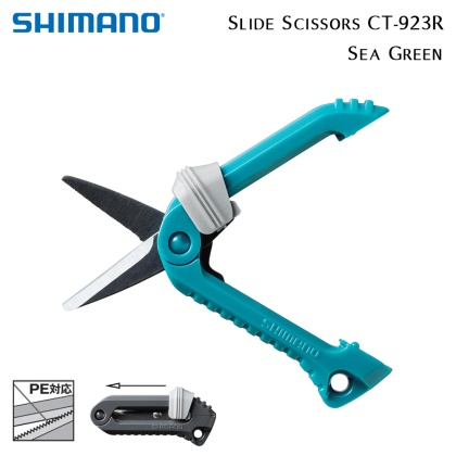 Shimano CT-923R Slide Scissors for PE | Sea Green Color