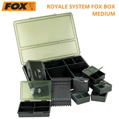 Fox Royale System Fox Box Medium | CBX067 | Tackle Box for carp fishing rigs and accessories