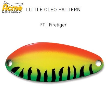 Acme Little Cleo Pattern Spinning Spoon | Color FT | Firetiger