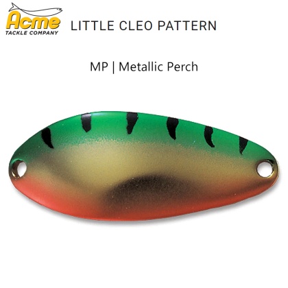 Acme Little Cleo Pattern Spinning Spoon | Color MPR | Metallic Perch