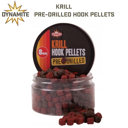 Пробити пелети за косъм Dynamite Baits Krill Pre-Drilled Hook Pellets | DY960