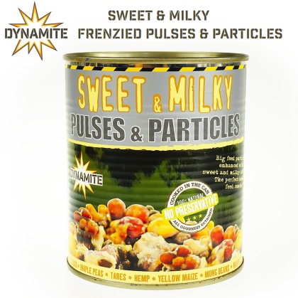 Приманки Dynamite Baits Frenzied Sweet & Milky Pulses & Particles Can | Смешайте семена