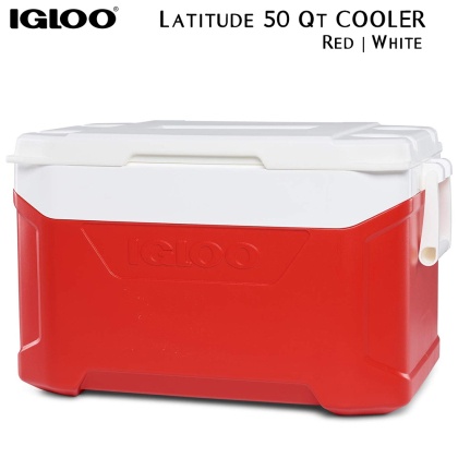Хладилна чанта Igloo Latitude 50 QT | Червен-Бял цвят