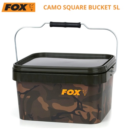 Квадратна кофа за стръв Fox Camo Square Bucket 5L | CBT005