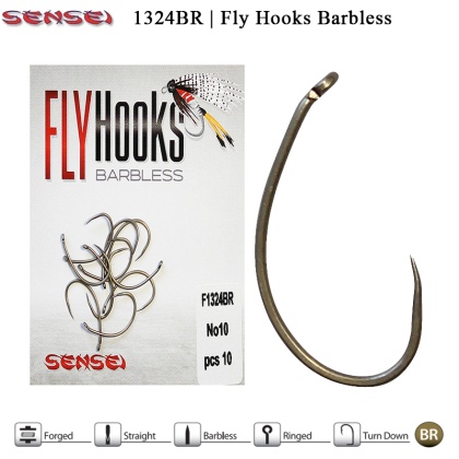 Sensei F1324BR | Fly Hook Barbless | AkvaSport.com