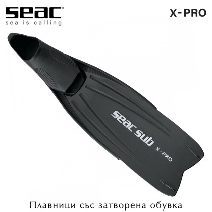 Seac Sub X-PRO Black | Full Foot Scuba Diving Fins