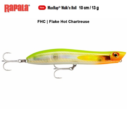 Rapala MaxRap Walk'n Roll 10cm | FHC | Flake Hot Chartreuse