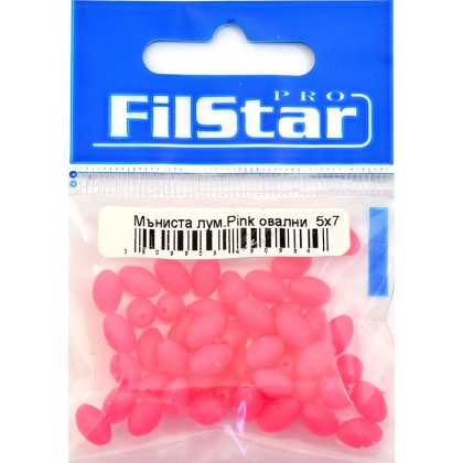 Pink Luminescent Beads | Oval