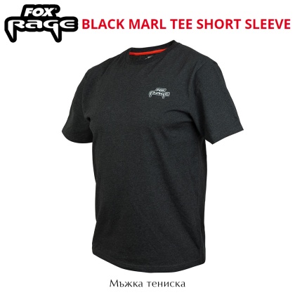 Мъжка тениска с къс ръкав Fox Rage Black Marl Tee Short Sleeve T-shirt