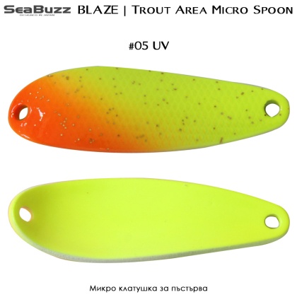 Sea Buzz BLAZE 3.5g | Trout Area Micro Spoon | #05 UV