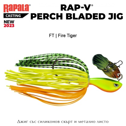 Rapala Rap-V Perch Bladed Jig | FT - Fire Tiger