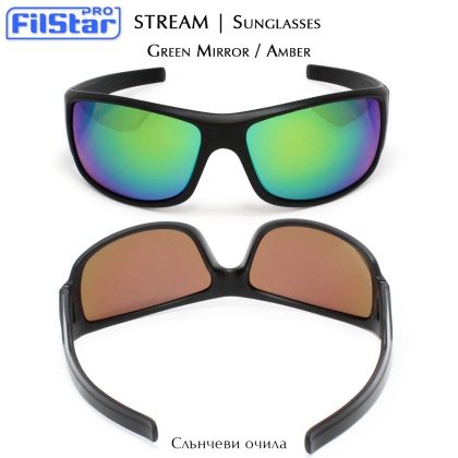 FilStar Stream Sunglasses | Green Мirror / Amber