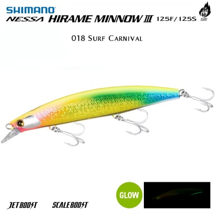 Shimano Nessa Hirame Minnow III 125S | OM-225M | 018 Surf Carnival