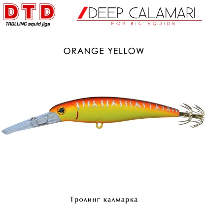 DTD Deep Calamari | Trolling Squid Jig | Orange Yellow