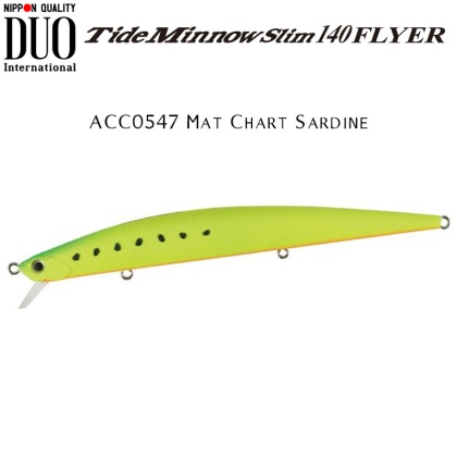 DUO Tide Minnow Slim 140 FLYER | ACC0547 Mat Chart Sardine