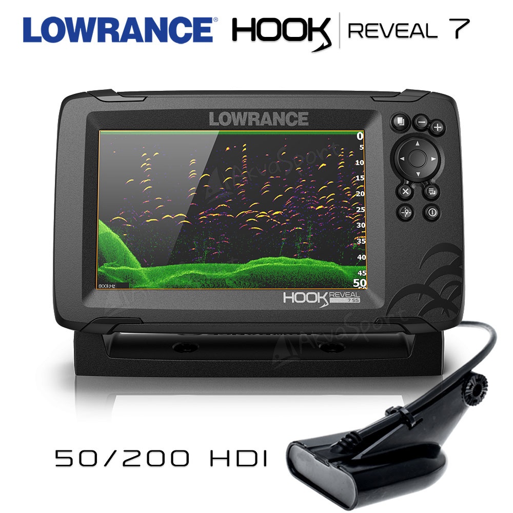 Сонар Lowrance Hook REVEAL 7, Сонда 50/200 HDI