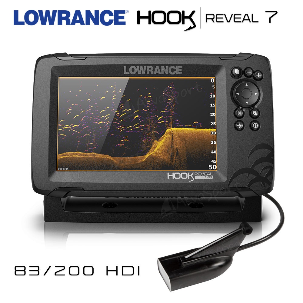 Lowrance Hook REVEAL 7, 83/200 HDI Transducer