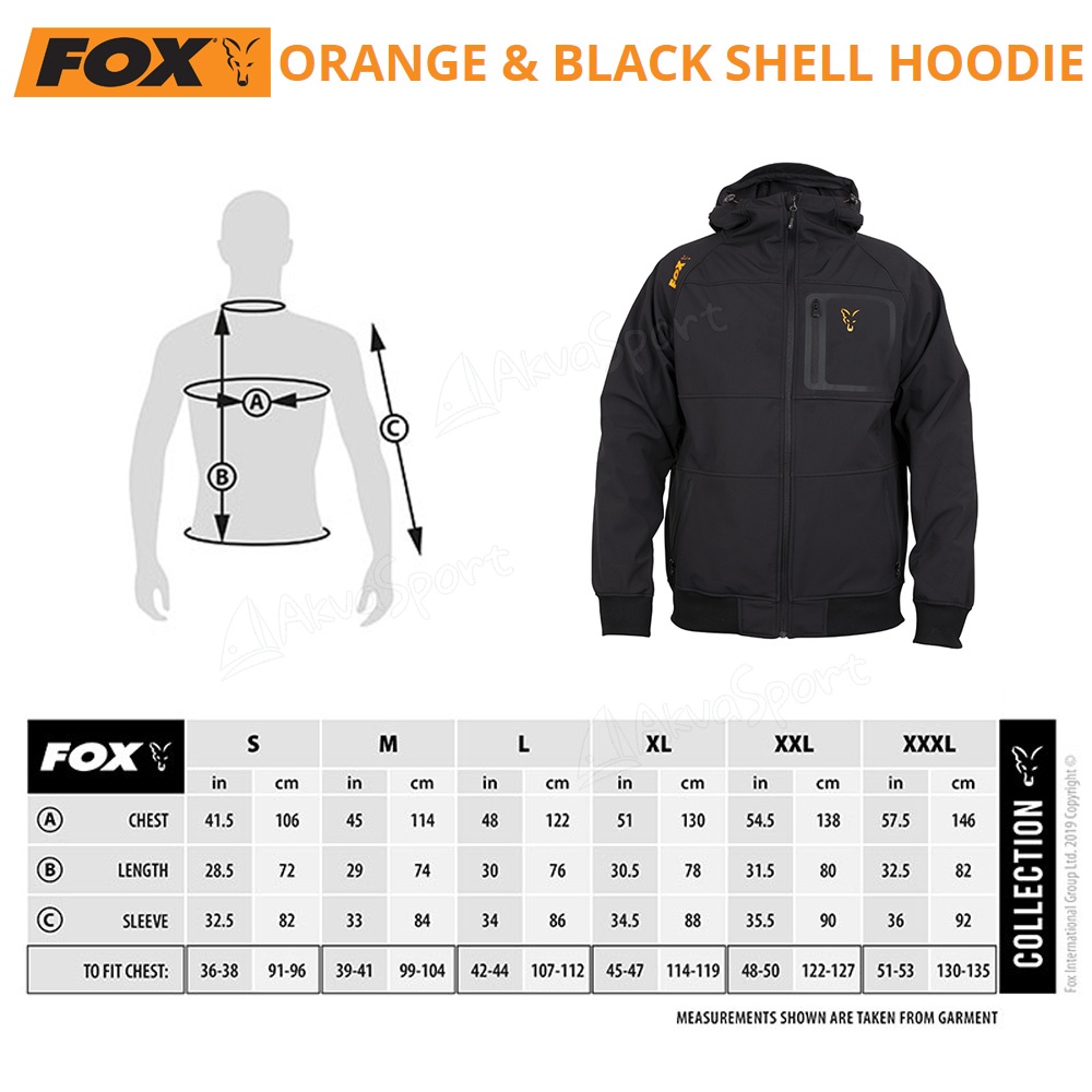 Fox Orange & Black Shell Hoodie | OUTDOOR