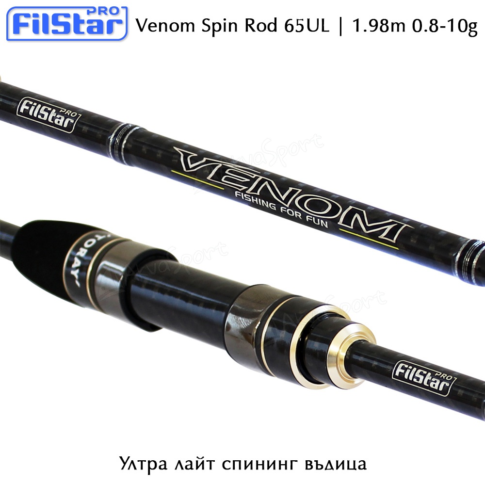 Venom 65UL, Ultra Light Spinning 1.98m 0.8-10g