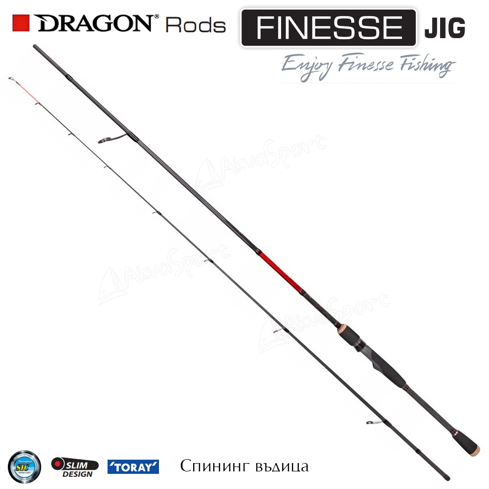 Въдица Dragon Finesse Jig 18 Spin | 2.45m 4-18g | AkvaSport.com
