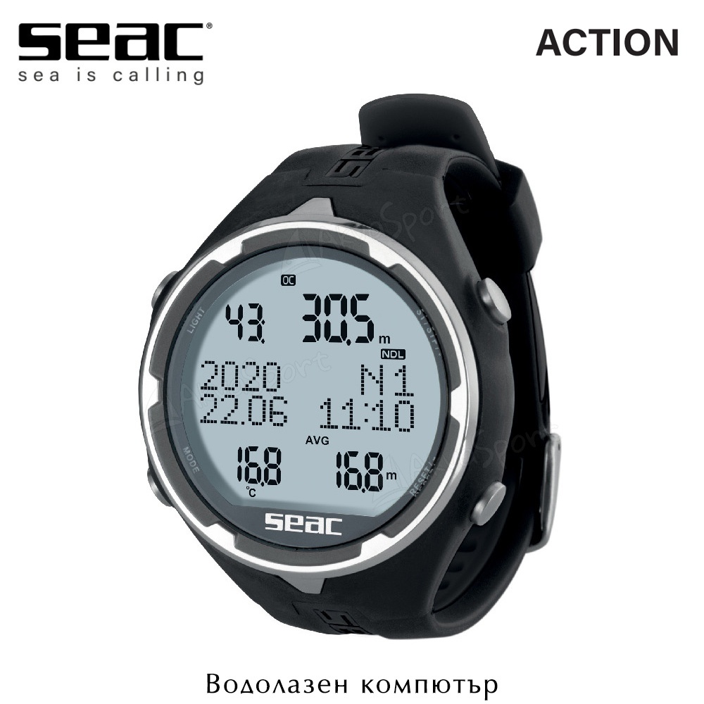 ACTION | Seac | Black | Часовник за гмуркане | AkvaSport.com