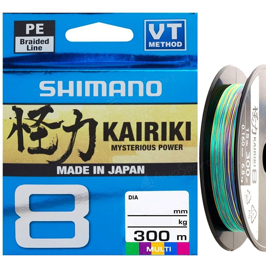Kairiki 8 Multi Color, Shimano PE Line 300m