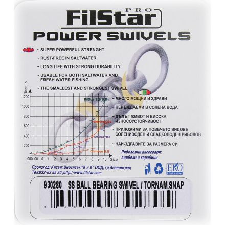 Power Swivels FS-102 Stainless Steel Crane Swivels with Tournament Snap