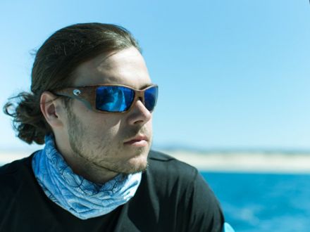 Sunglasses Costa Blackfin - Black - Blue Mirror 580G