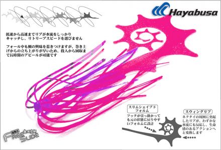 Hayabusa Free Slide Dragon Curly Rubber SE135