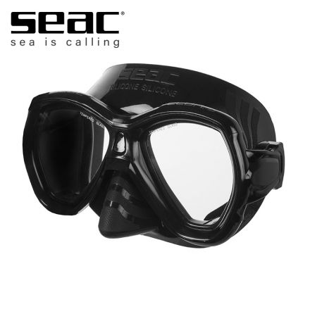 Силиконовая маска Seac Elba MD Black (черный каркас)
