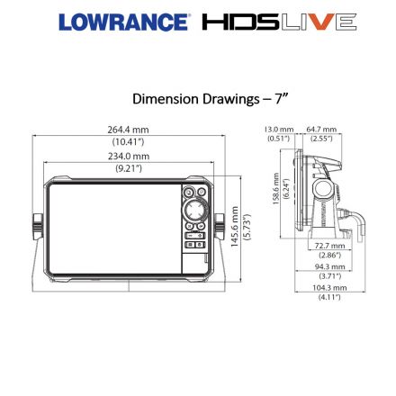 Lowrance HDS 7 LIVE dimensions