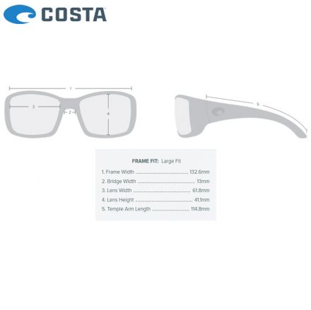 Sunglasses Costa Tuna Alley - Matte Sand - Blue Mirror 580G
