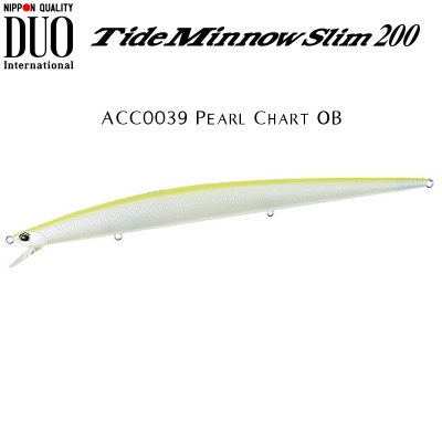 DUO Tide Minnow Slim 200 | ACC0039 Pearl Chart OB