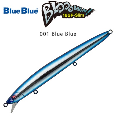 Синий Синий Blooowin 165F Slim | Поверхностный воблер