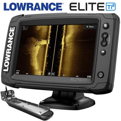 Сонар Lowrance Elite-7 Ti2 + сонар CHIRP 3-в-1 | Боковое сканирование | DownScan