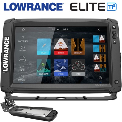 Lowrance Elite-12 Ti2 with 3-in-1 transducer Control panel