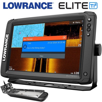 Сонар Lowrance Elite-12 Ti2 + сонда 3-в-1 смартфон съобщения