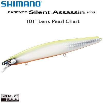 Shimano Exsence Silent Assassin 140S 10T Lens Pearl Chart
