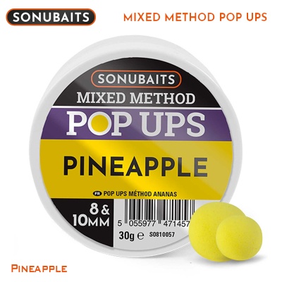 Плуващи топчета SonuBaits Mixed Method Pop Ups Pinapple
