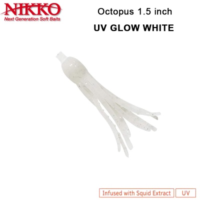 Nikko Octopus 1.5" | UV Glow White