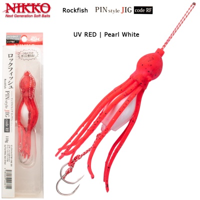 Nikko Pin Style Jig | Rockfish | UV Red