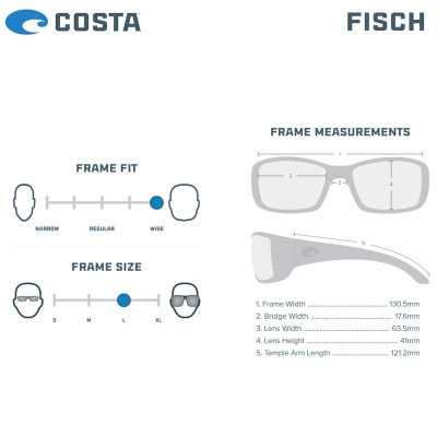 Слънчеви очила Costa Fisch | Размери