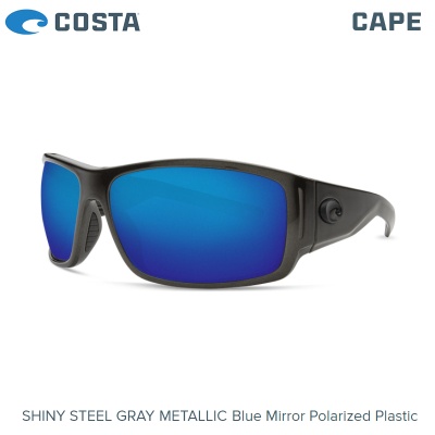 Costa Cape | Shiny Steel Gray Metallic | Blue Mirror 580P | CAP 199 OBMP