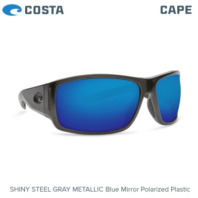 Слънчеви очила Costa Cape | Shiny Steel Gray Metallic | Blue Mirror 580P | CAP 199 OBMP